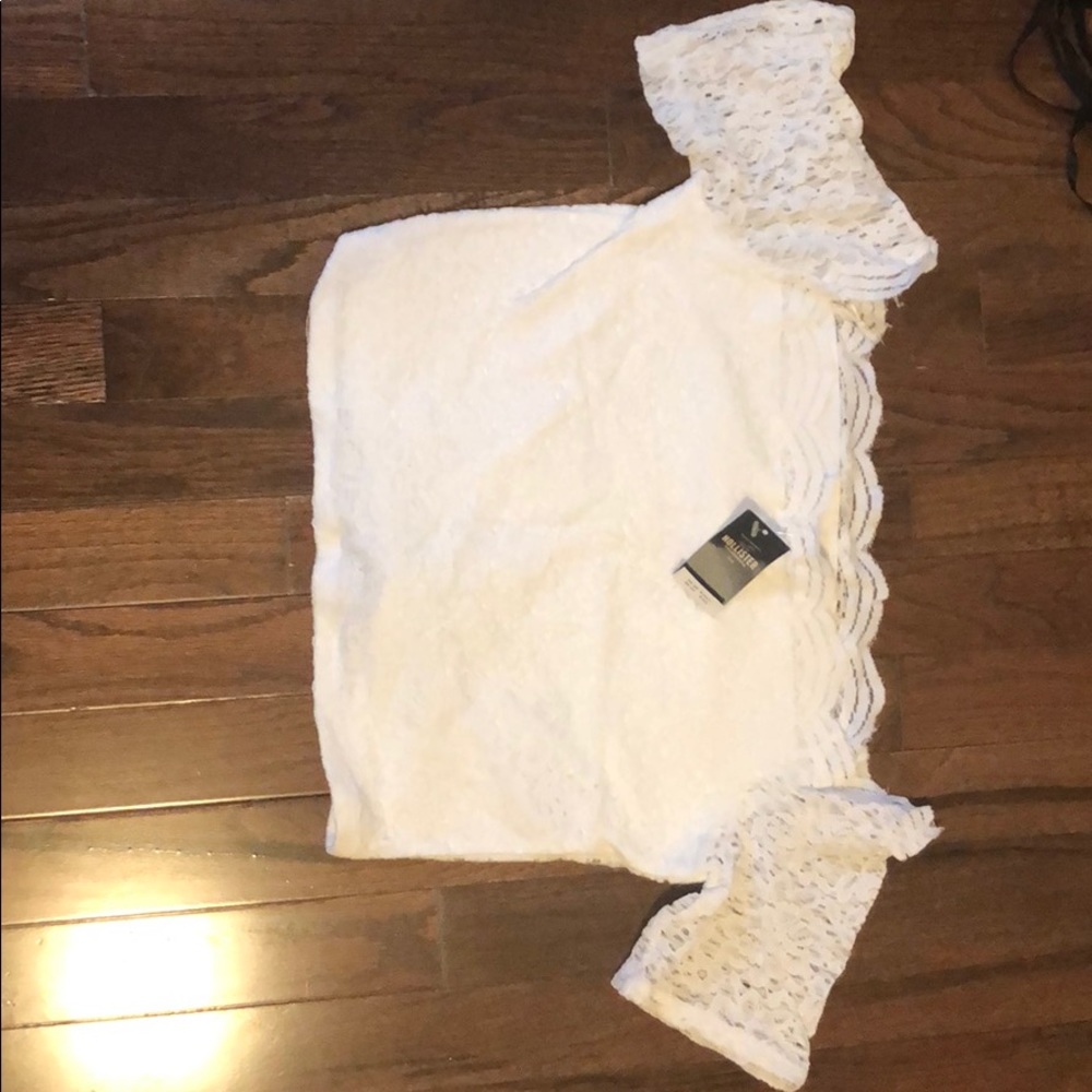 White cropped top